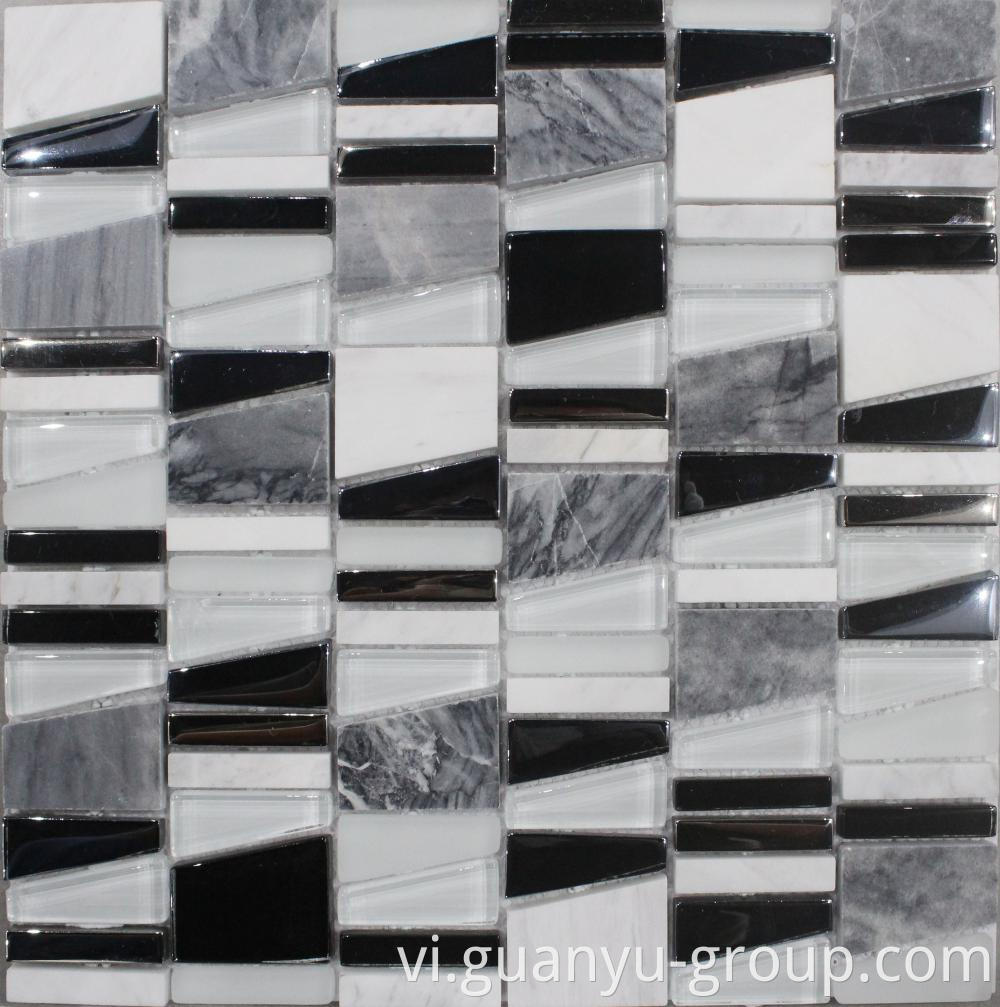 White Irregular Chip Decoration Mosaic